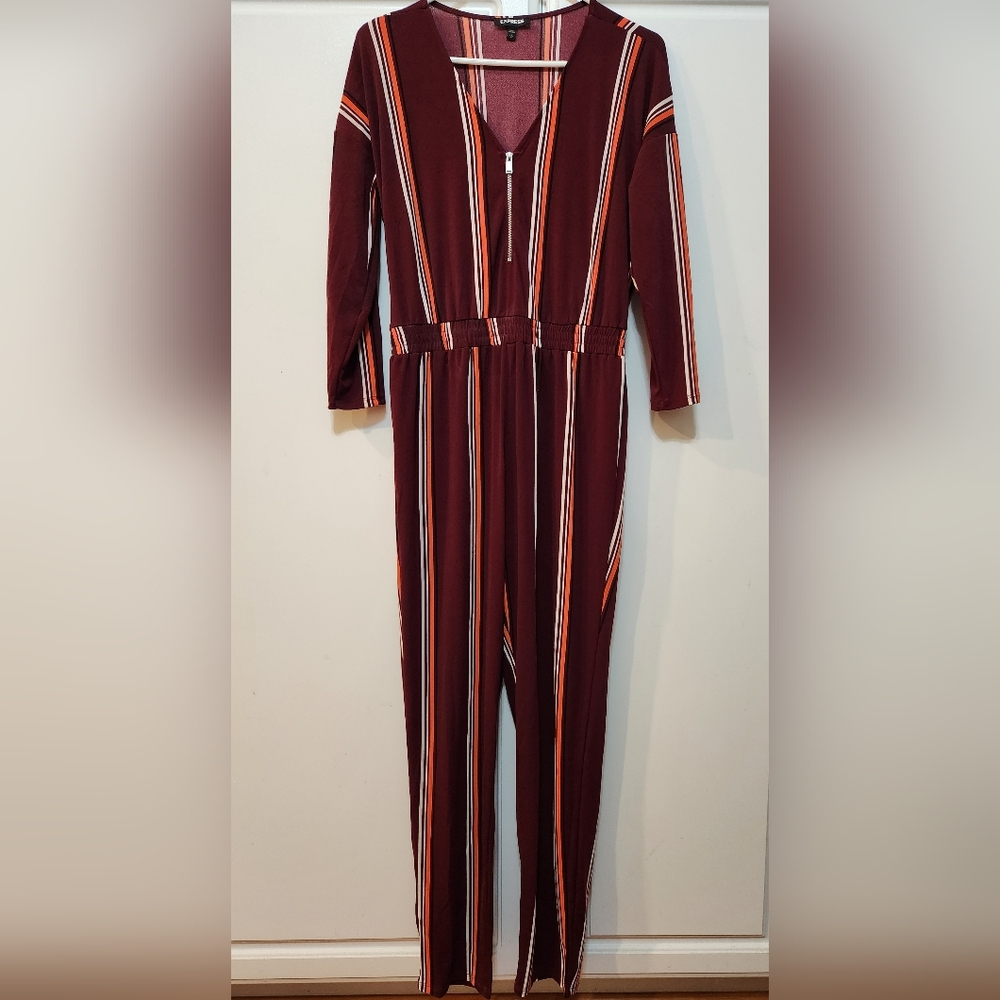 Express stripped jumpsuit